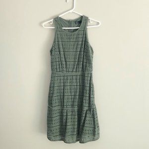 Gap Olive Green Eyelet Summer Dress EUC
